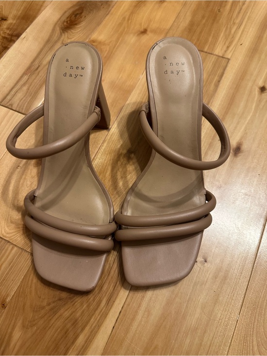 a new day Shoes - a new day Taupe Strappy Block Heel Sandals